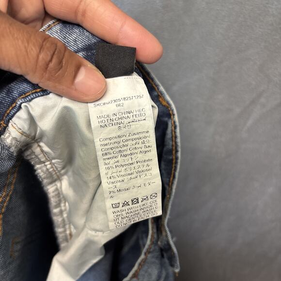 Shein Curve Distressed Mom Jeans Womens 2XL (actual 36x24.5) Blue Denim Zip Fly - Picture 4 of 12